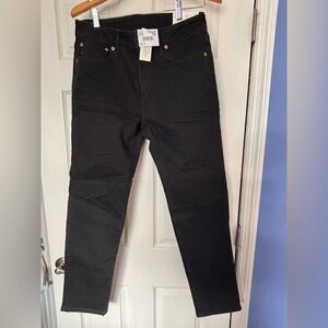 NWT American Eagle Men's Black Jeans Slim Straight 31x32